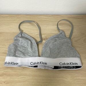Calvin Klein Gray Bralette Size Medium
